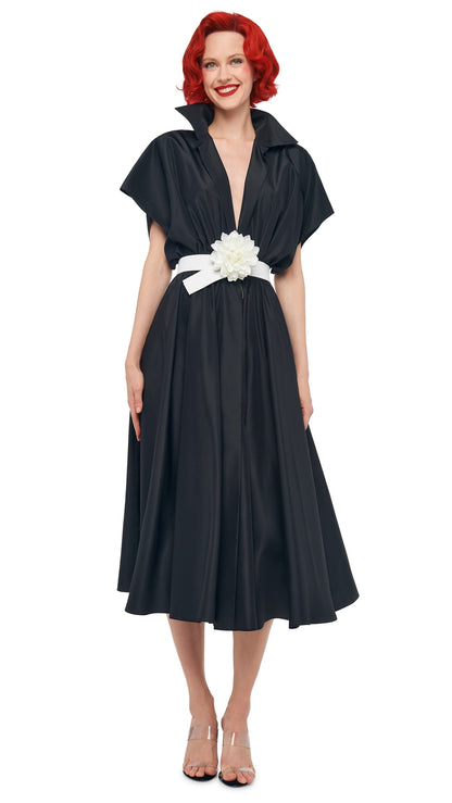 Norma Kamali SUPER OS SLEEVELESS BF NK SHIRT FLARED DRESS