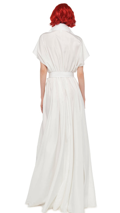 Norma Kamali SUPER OS SLEEVELESS BF NK SHIRT FLARED GOWN