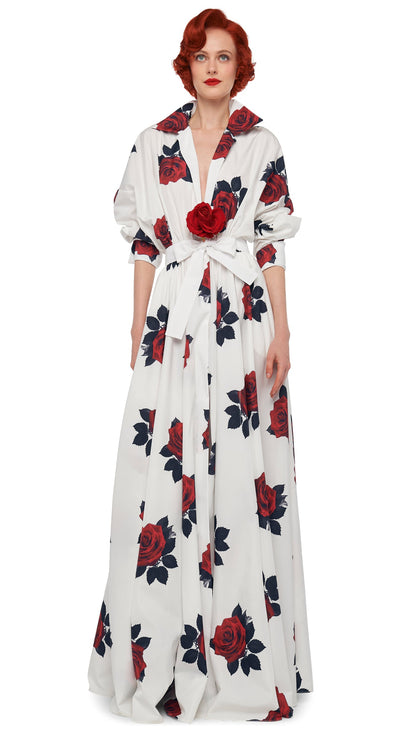 Norma Kamali SUPER OS BF NK SHIRT FLARED GOWN