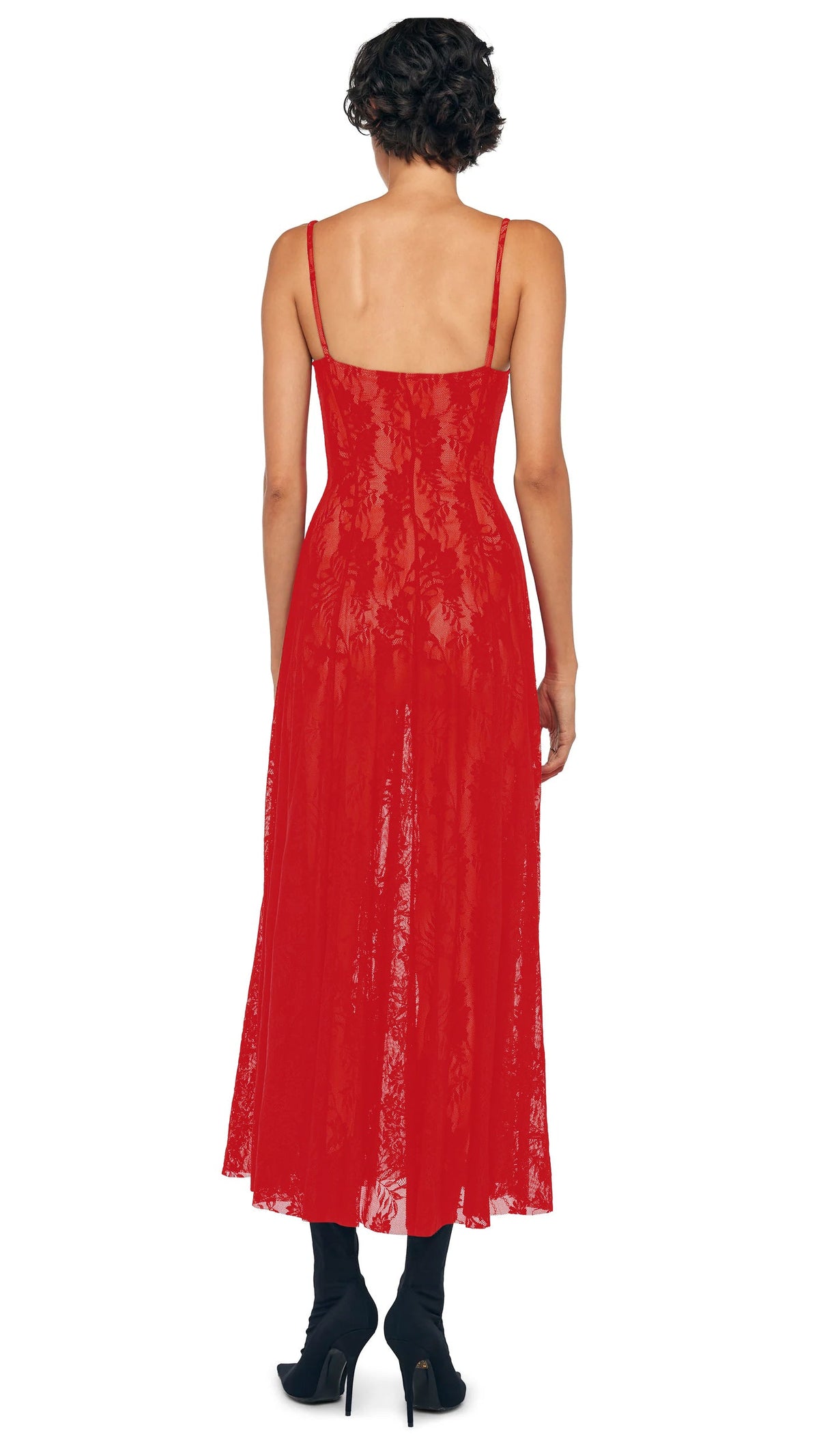 Norma Kamali UNDERWIRE MIDCALF DRESS W/ BODYSUIT