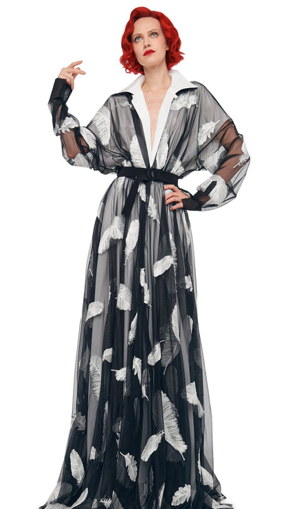 Norma Kamali SUPER OS BF NK SHIRT FLARED GOWN