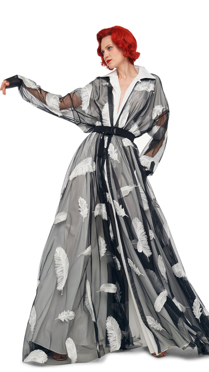 Norma Kamali SUPER OS BF NK SHIRT FLARED GOWN
