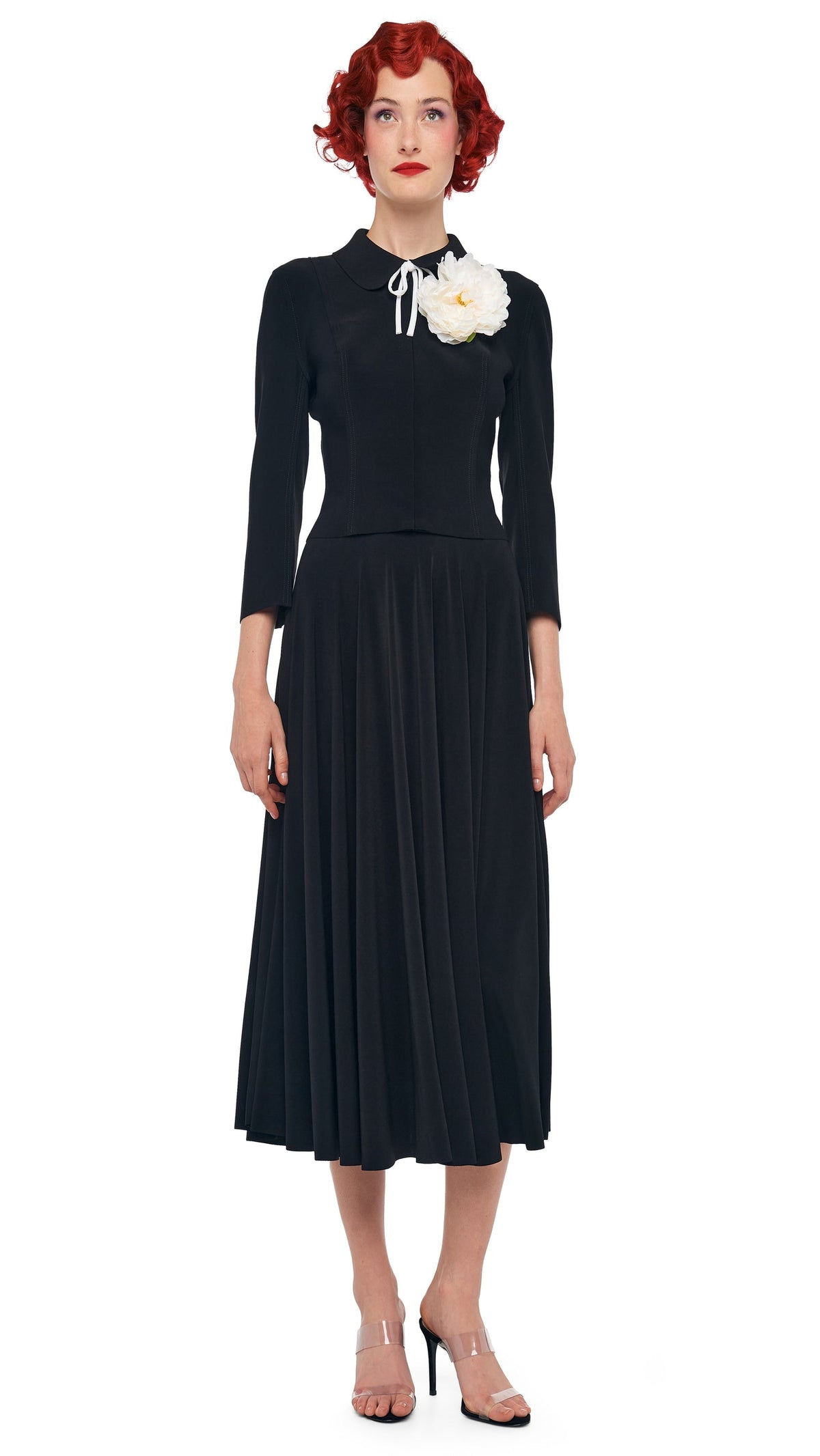 Norma Kamali FLARED SKIRT TO MIDCALF