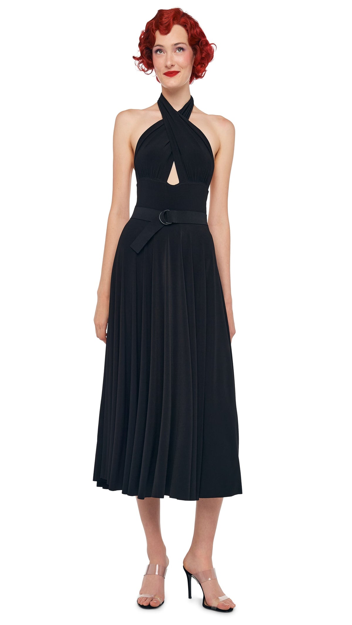 Norma Kamali FLARED SKIRT TO MIDCALF