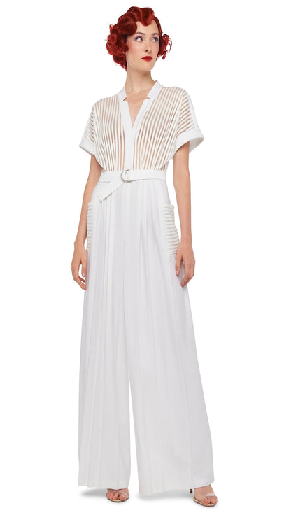 Norma Kamali GERALYN SHORT SLEEVE JUMPSUIT
