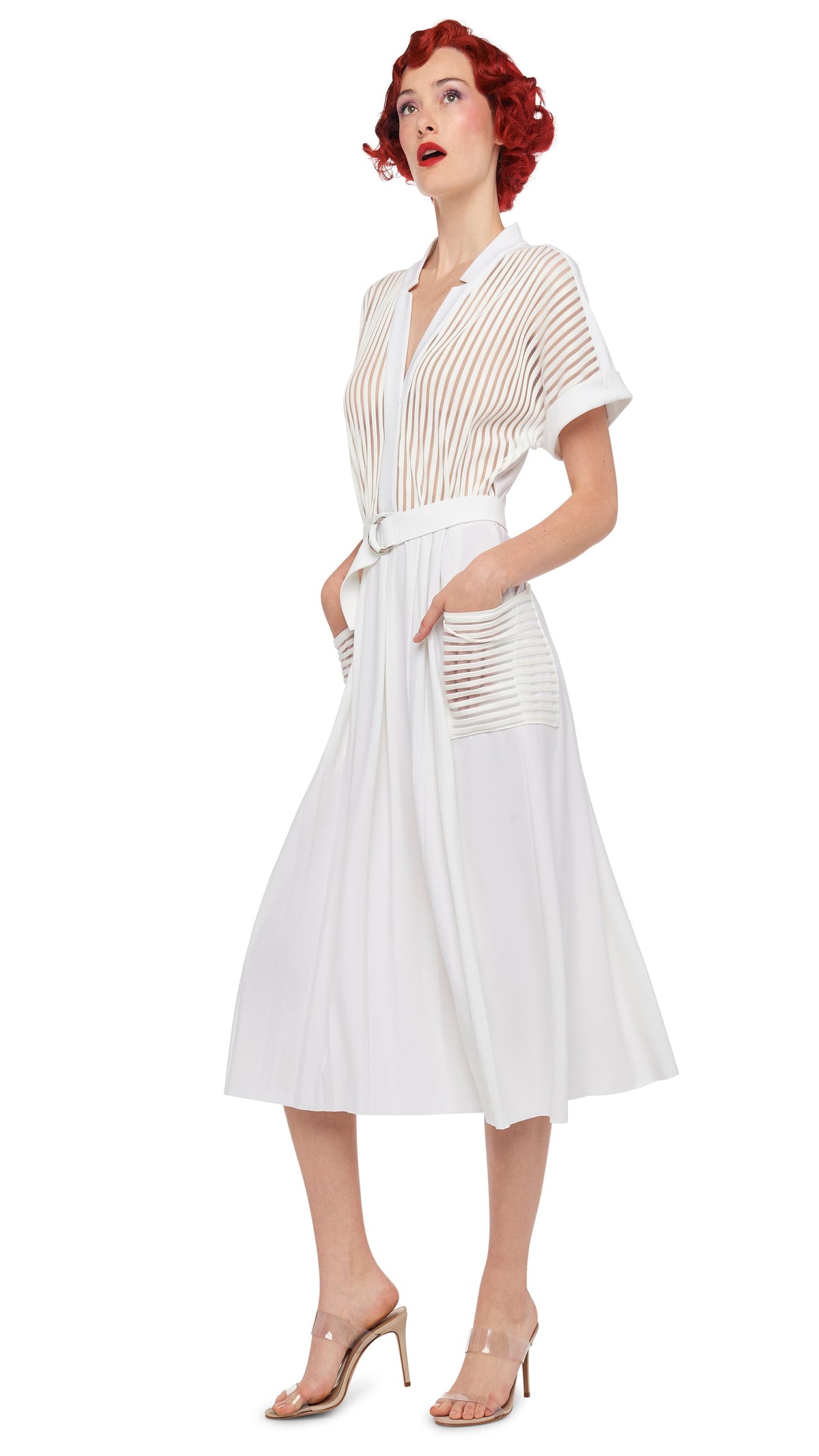 Norma Kamali GERALYN SHORT SLEEVE DRESS