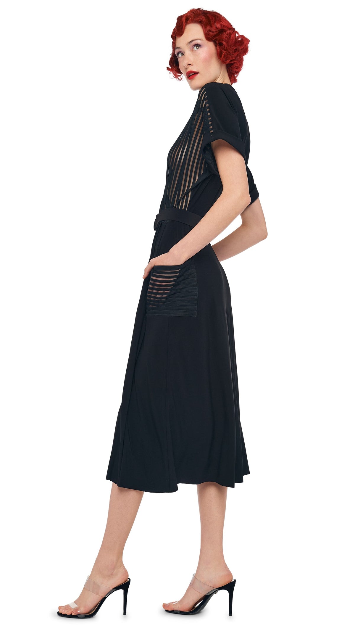 Norma Kamali GERALYN SHORT SLEEVE DRESS