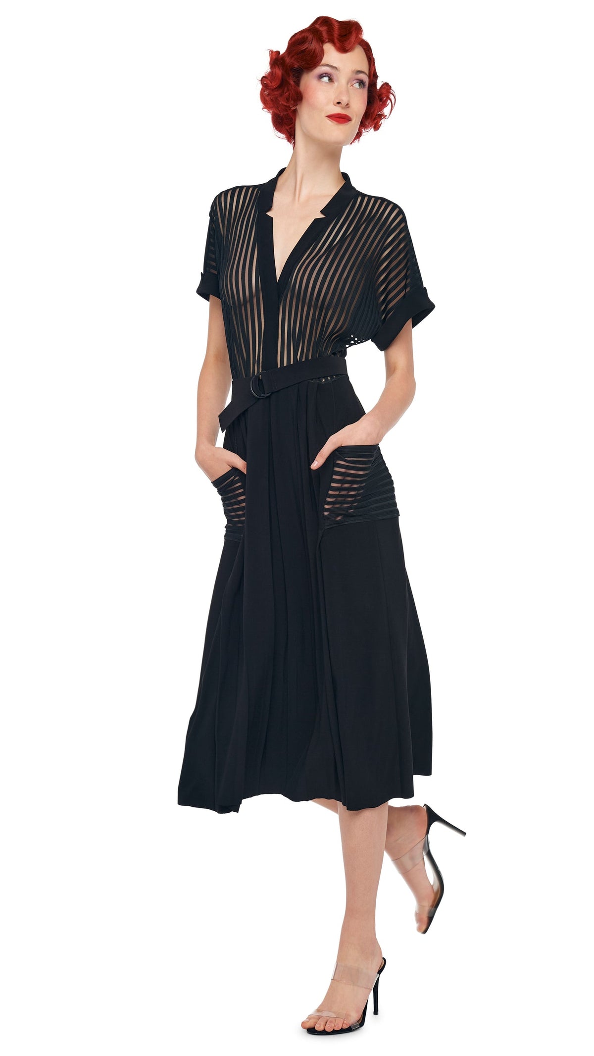 Norma Kamali GERALYN SHORT SLEEVE DRESS