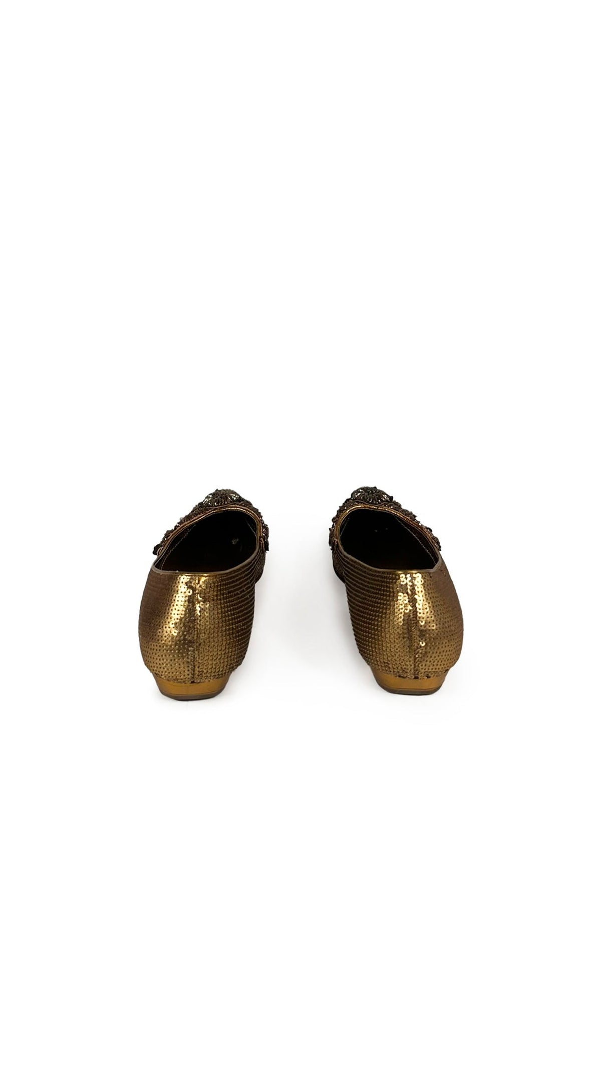 Norma Kamali PRADA SEQUIN FLATS W/ FLOWERS