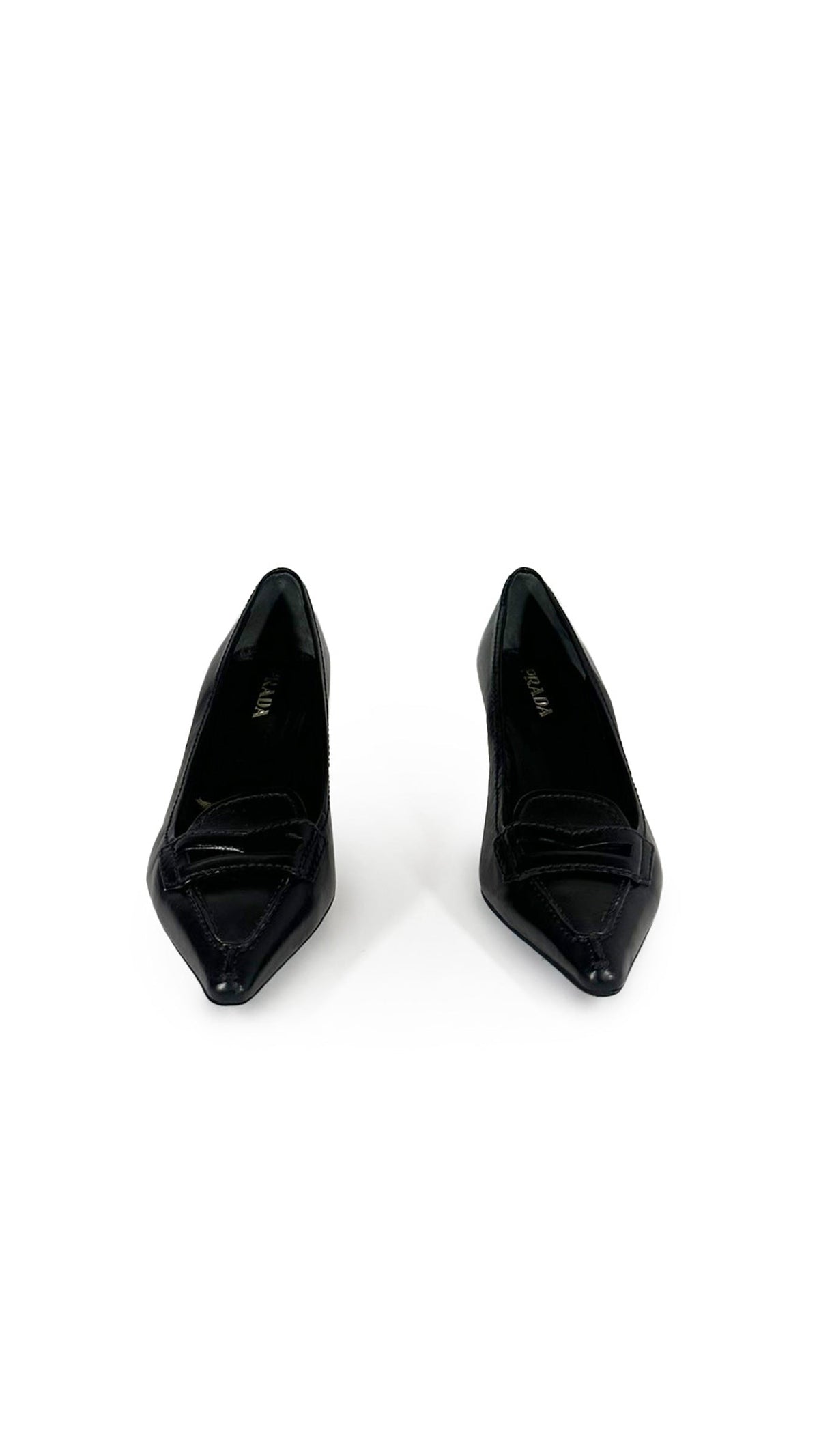 Norma Kamali PRADA LOAFER KITTEN HEEL