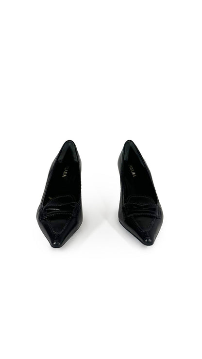 Norma Kamali PRADA LOAFER KITTEN HEEL