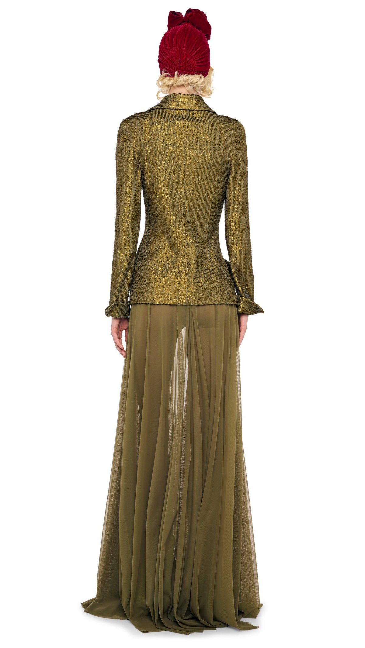 Norma Kamali FLARED SKIRT TO FLOOR W/ LEGGING W/ FOOTIE