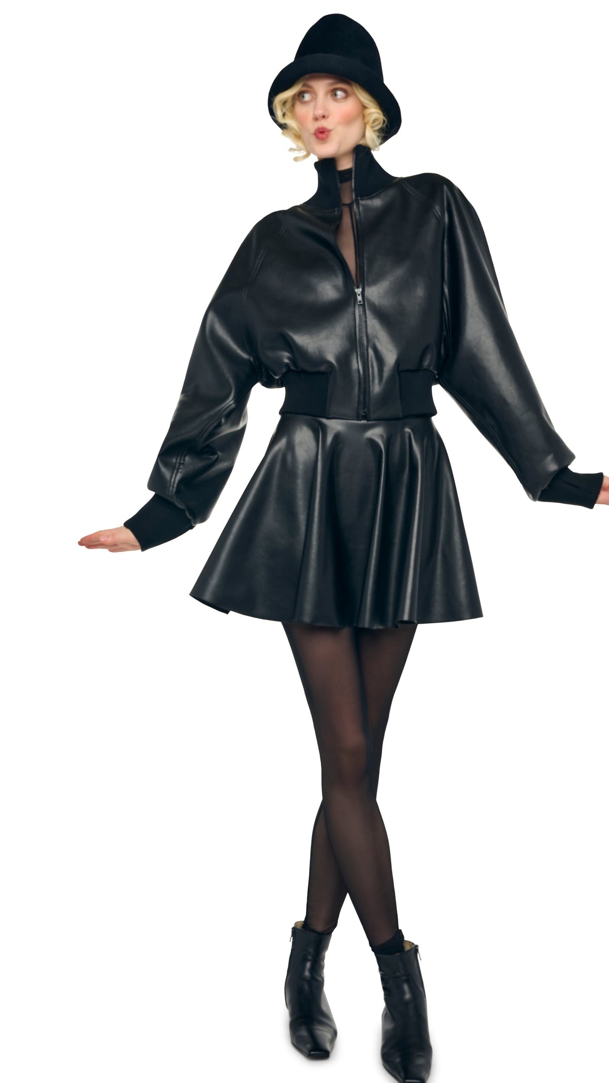 Norma Kamali FLARED MINI SKIRT