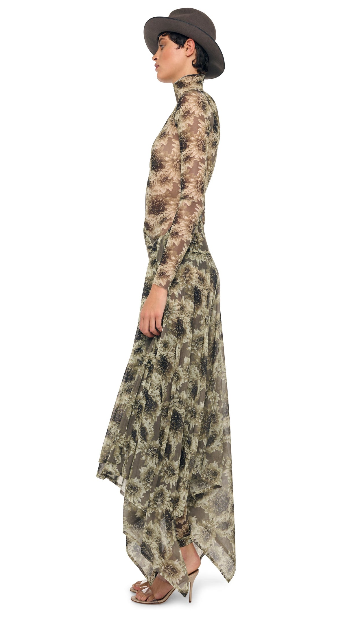 Norma Kamali LONG SLEEVE SLIM FIT TURTLE CATSUIT