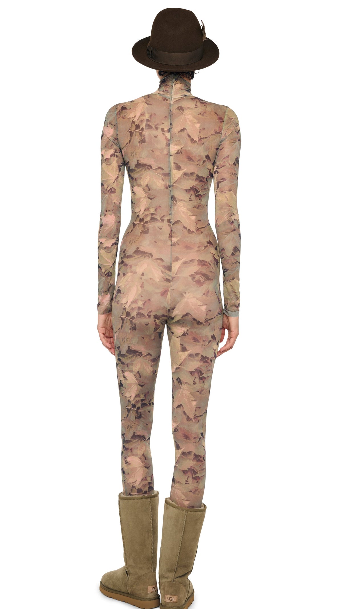 Norma Kamali LONG SLEEVE SLIM FIT TURTLE CATSUIT