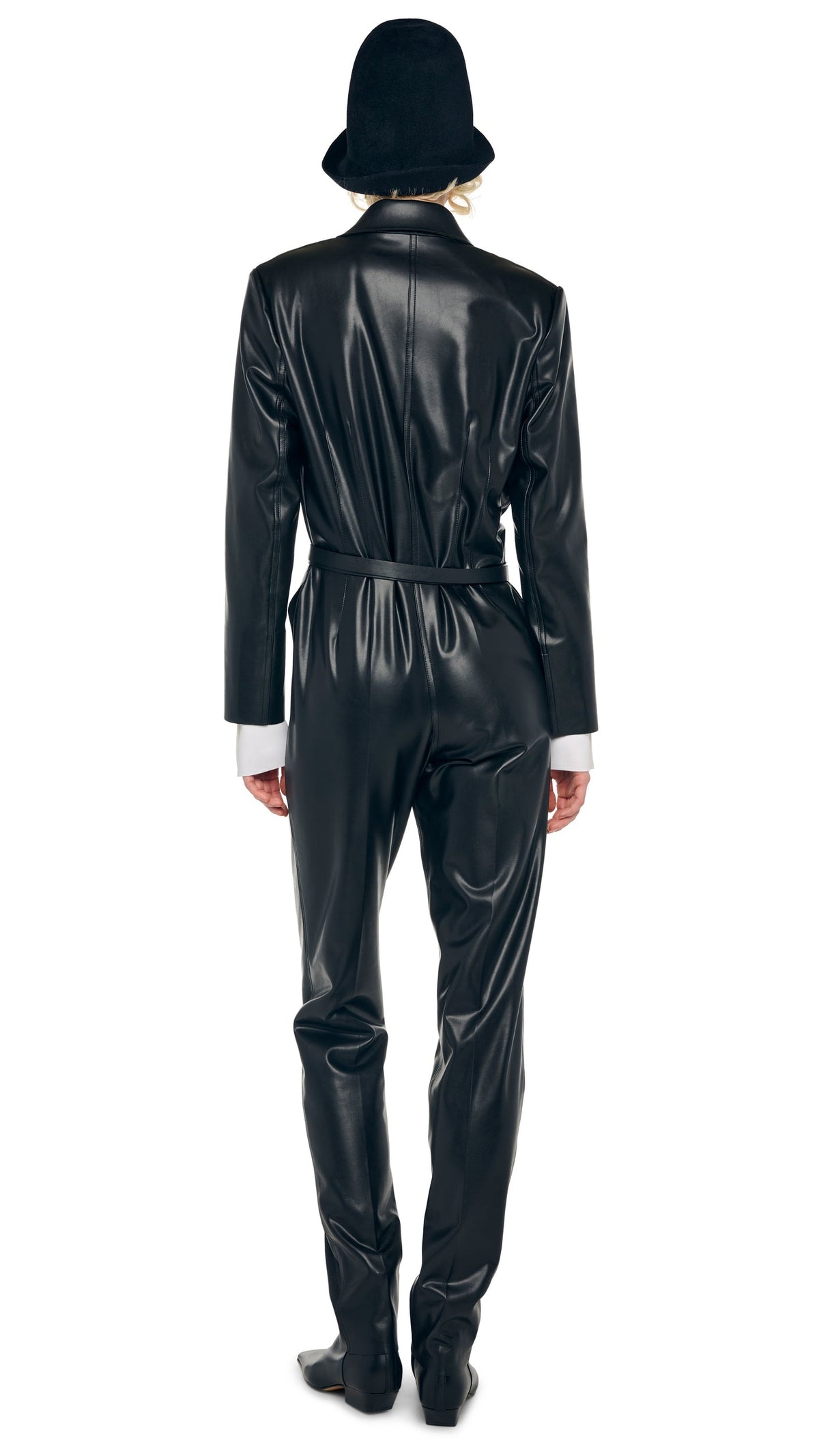 Norma Kamali EASY FIT SINGLE BREASTED TAPERED LEG JUMPSUIT