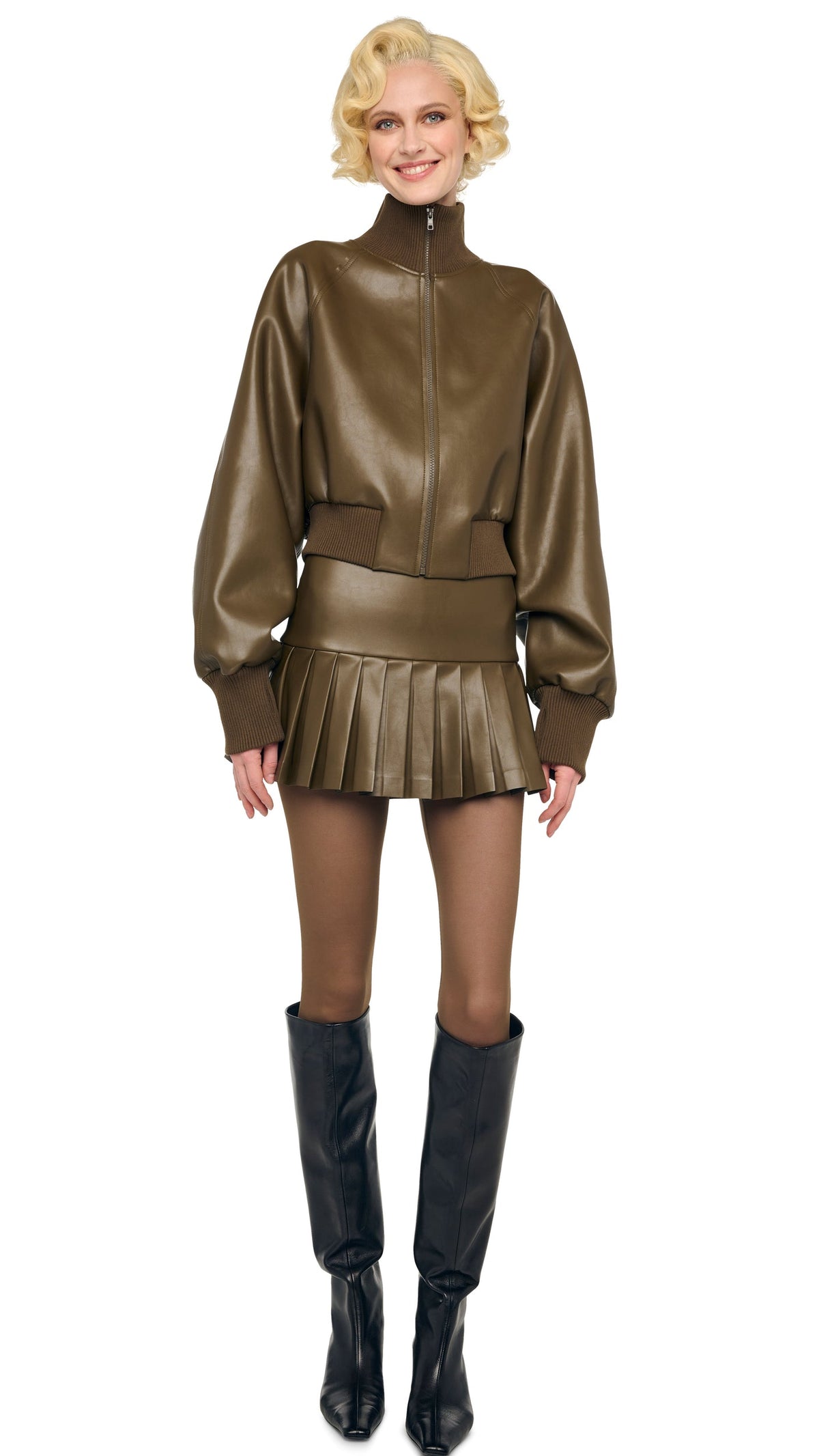Norma Kamali OVERSIZED TURTLE BOMBER JACKET TO WAIST