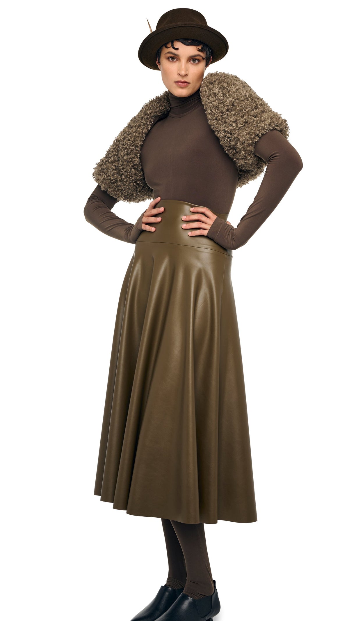 Norma Kamali LONG SLEEVE SHRUGGIE