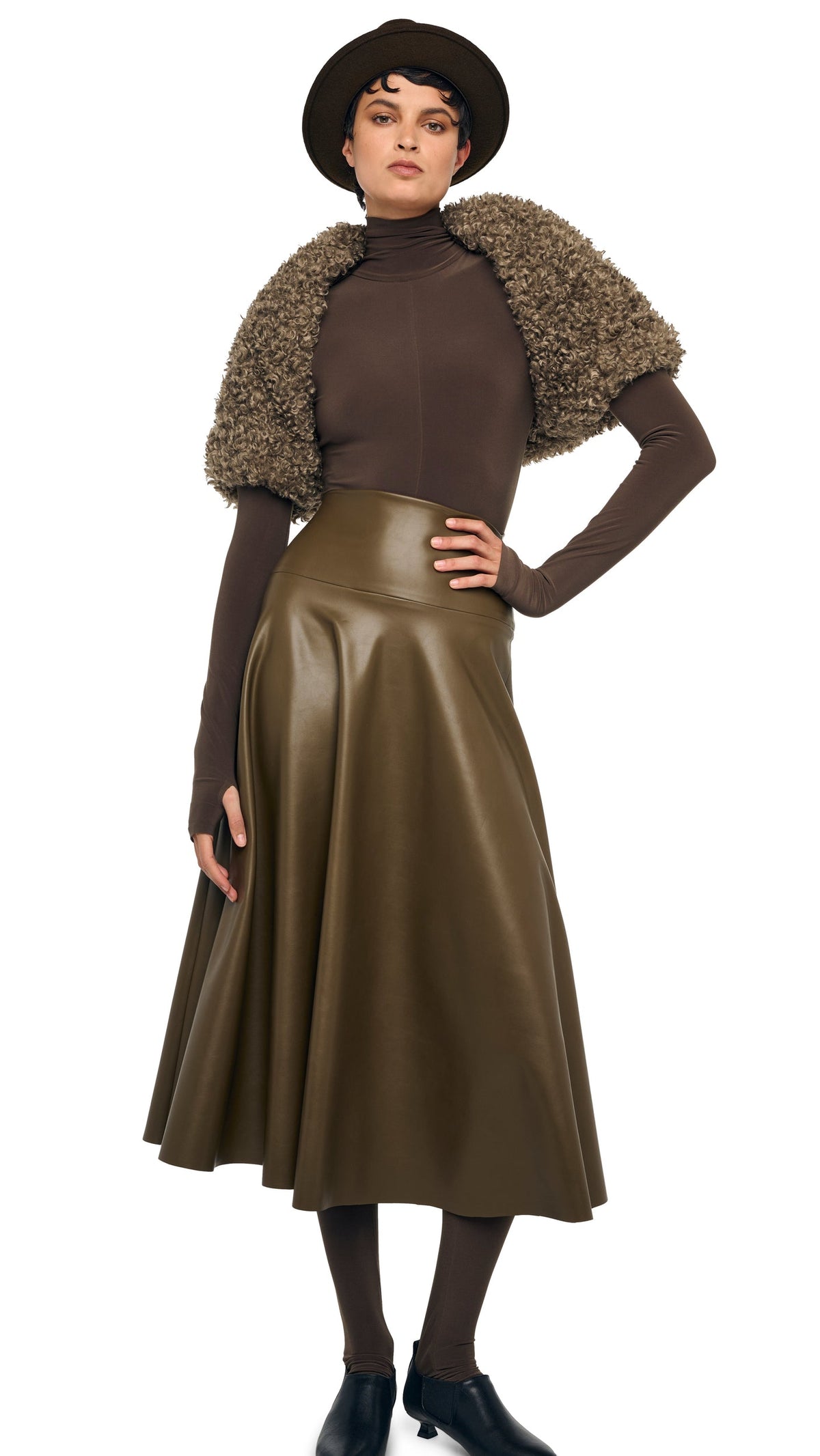 Norma Kamali LONG SLEEVE SHRUGGIE