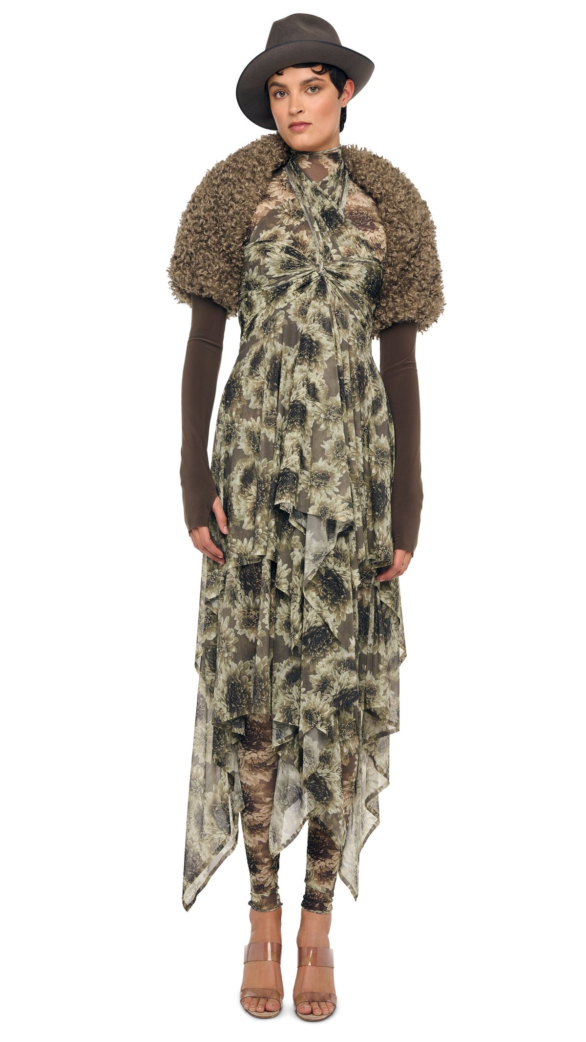 Norma Kamali LONG SLEEVE SHRUGGIE