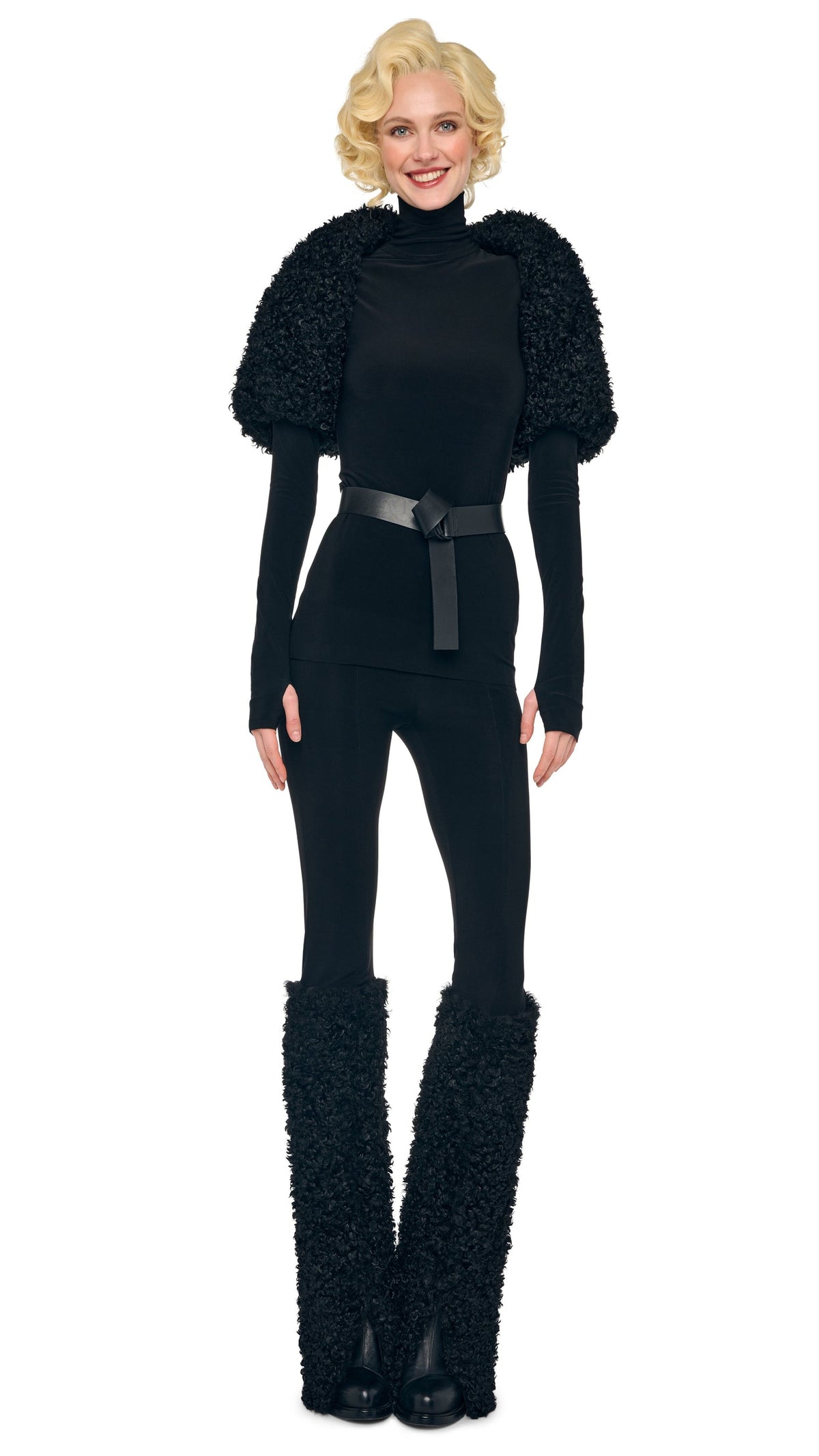 Norma Kamali LONG SLEEVE SHRUGGIE