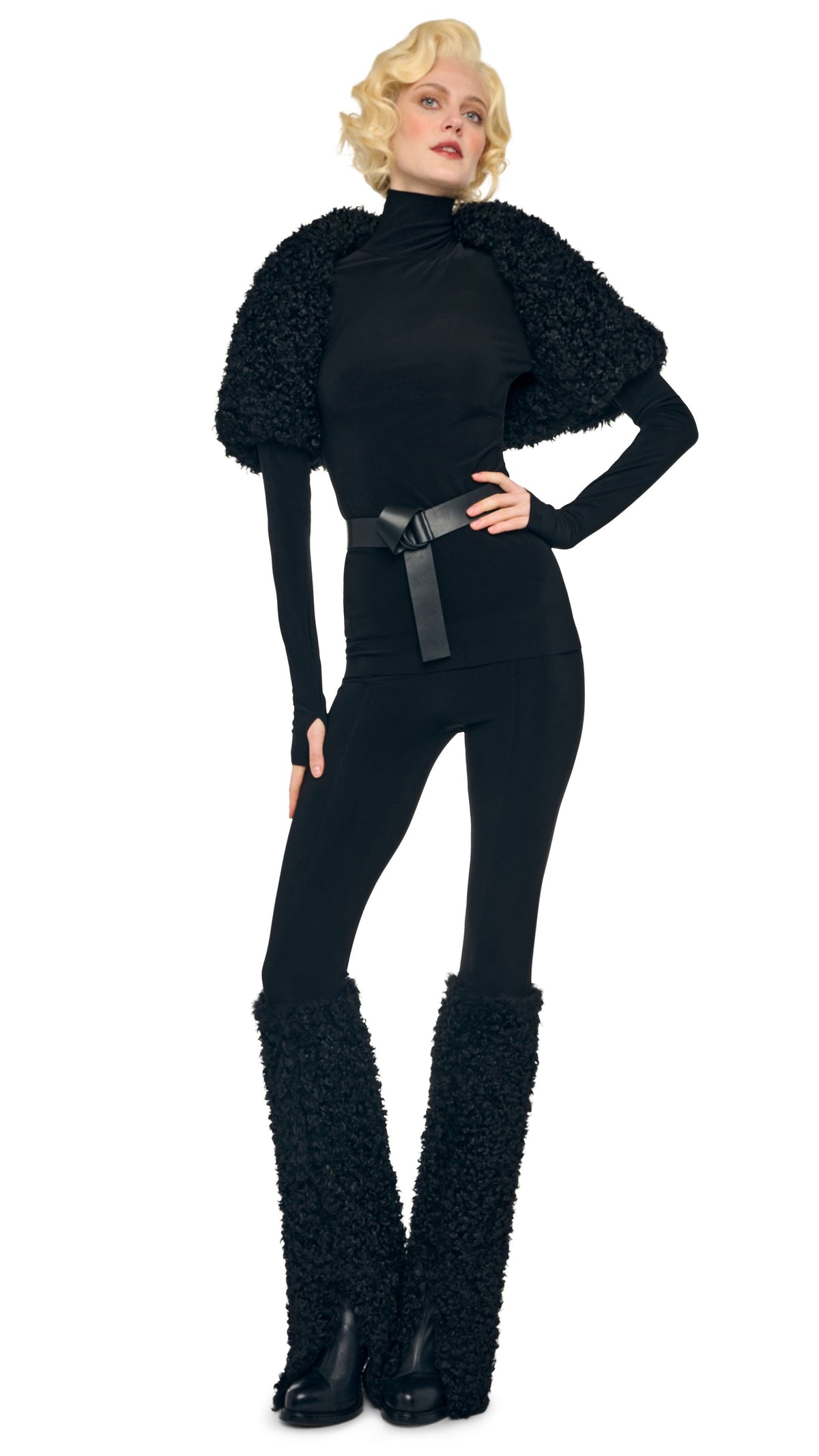 Norma Kamali LONG SLEEVE SHRUGGIE