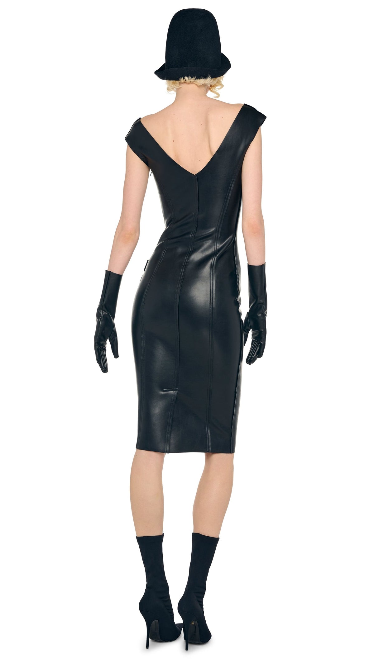 Norma Kamali GRACE PENCIL DRESS BELOW KNEE