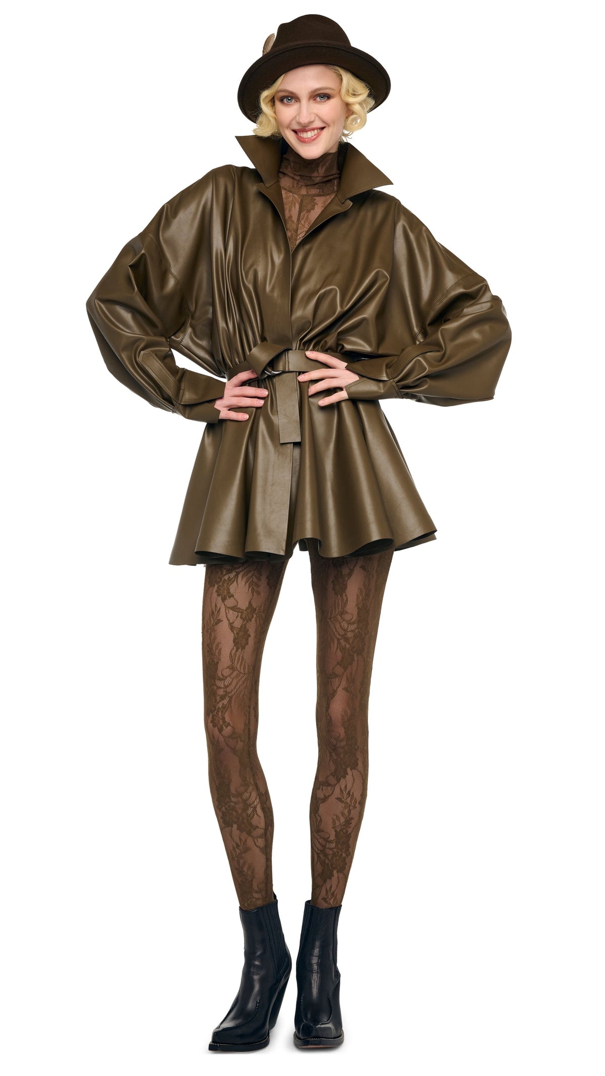 Norma Kamali SUPER OS BF NK SHIRT FLARED MINI DRESS