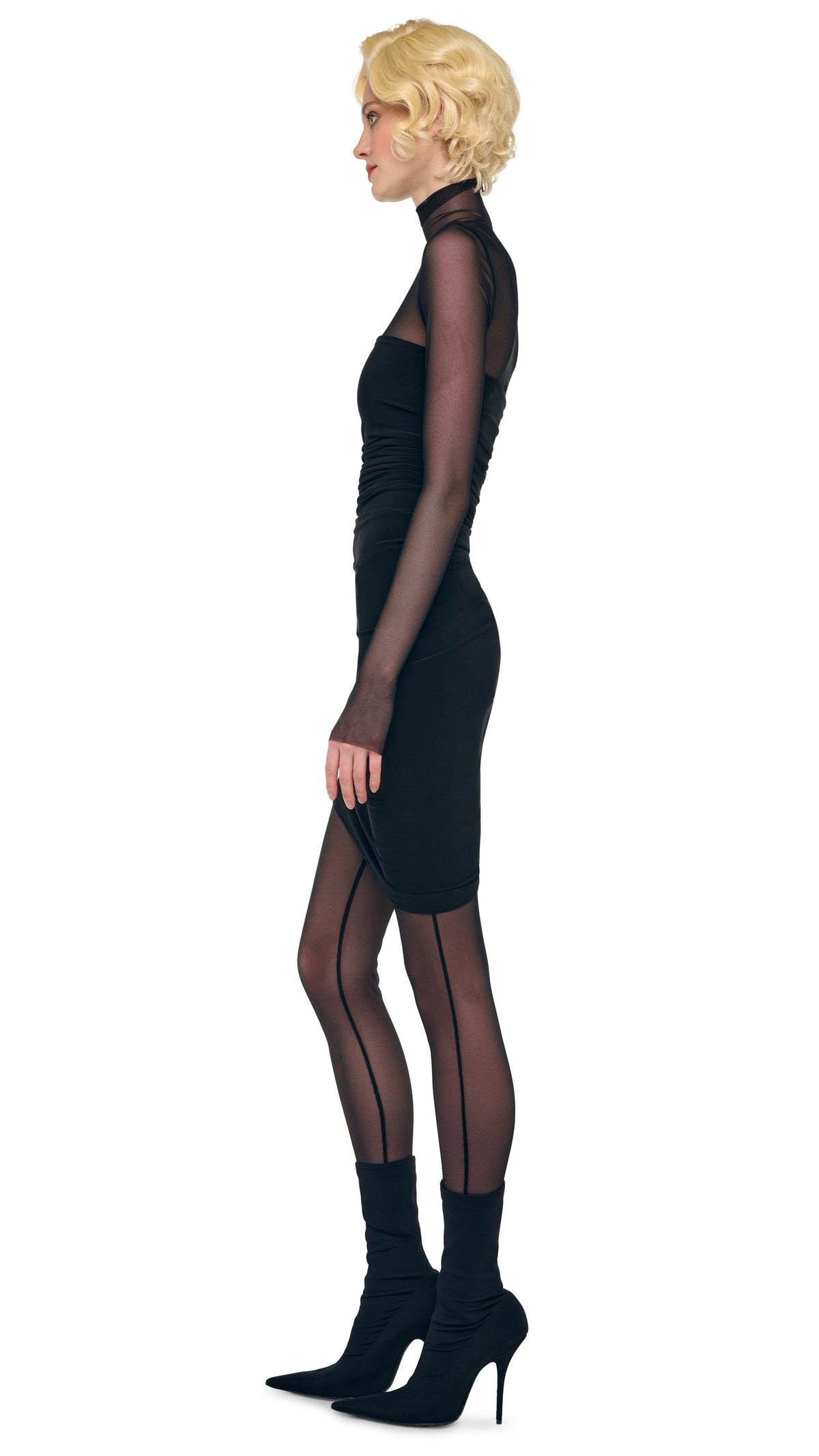 Norma Kamali DIANA MINI DRESS W/ CATSUIT
