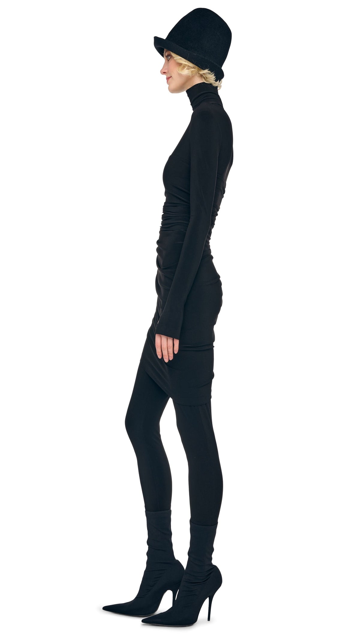 Norma Kamali DIANA MINI DRESS W/ CATSUIT