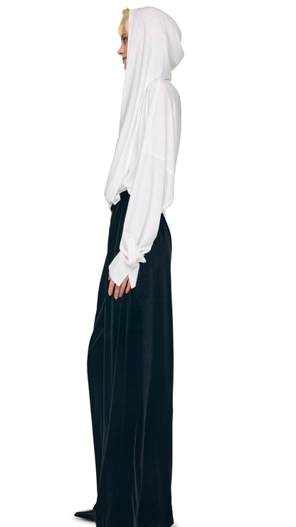 Norma Kamali HOODED SUPER OS BF NK SHIRT BODYSUIT