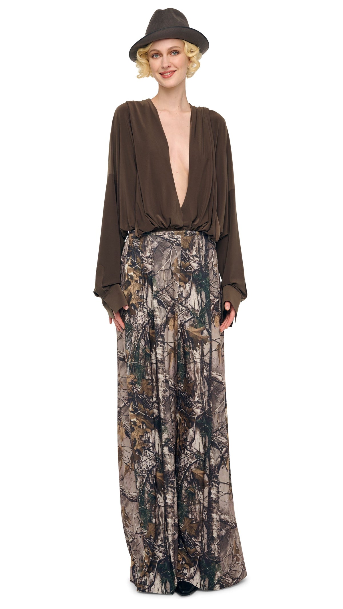 Norma Kamali HOODED SUPER OS BF NK SHIRT BODYSUIT