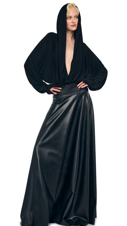 Norma Kamali HOODED SUPER OS BF NK SHIRT BODYSUIT