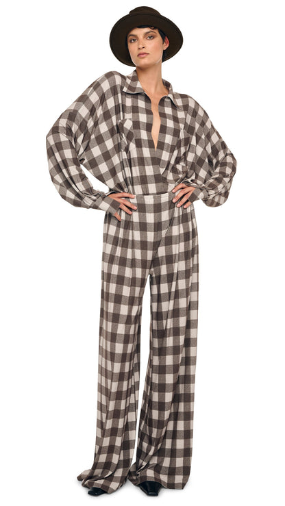 Norma Kamali SUPER OS BF NK SHIRT BODYSUIT W/ POCKETS